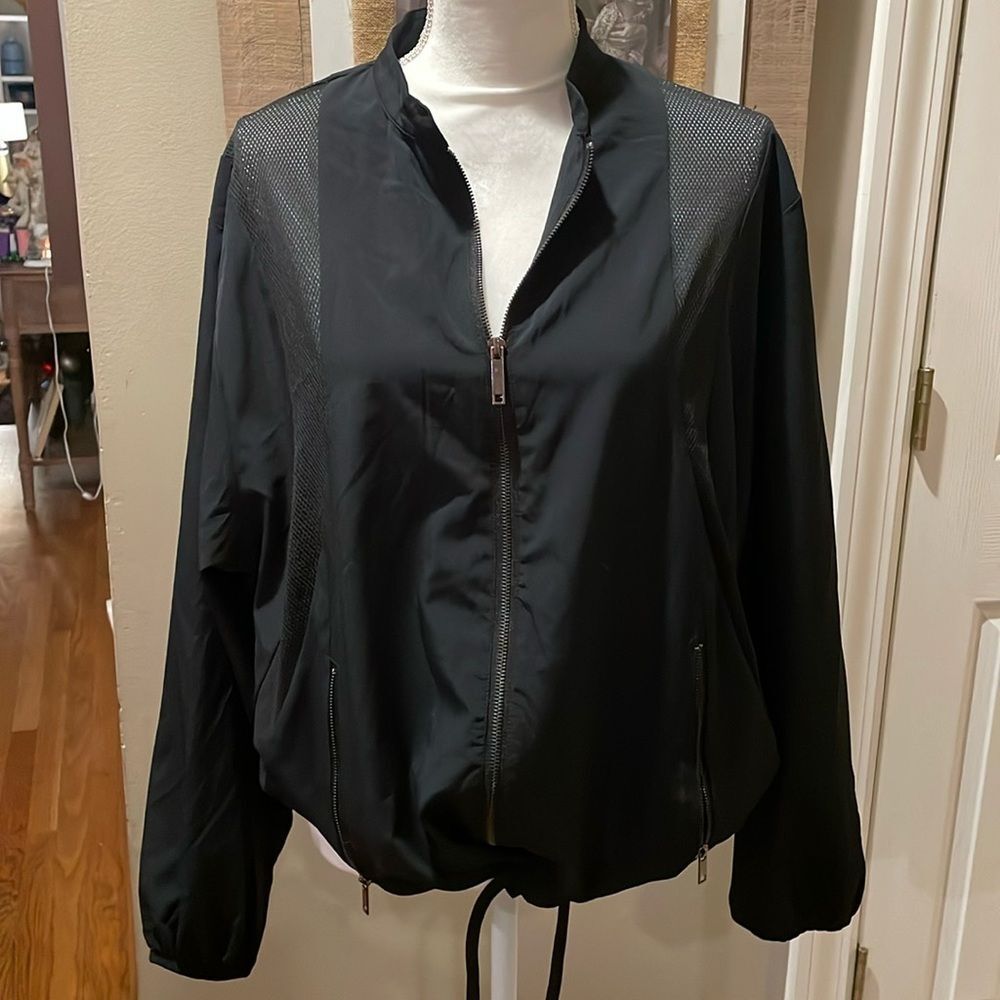 Black Mesh Cutout Jacket
